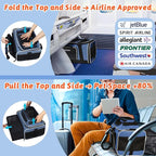 Petskd Top and Side Expandable Pet Carrier 17x12x8.5 Inches JetBlue Frontier Spirit Airline Approved, Soft-Sided Carrier for Small Cats and Dogs with Locking Safety Zippers and Anti-Scratch Mesh(Blue)