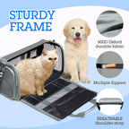 Cat Carrier and Dog Carriers, Soft Sided Breathable Mesh, Two Soft Pads are Provided, Small Dogs or Medium Cats Pet Carrier up to 16 Lbs, 18.5in*9.84in*11in