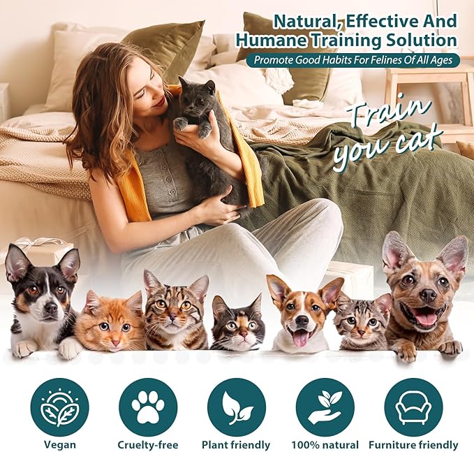 Advanced Cat Deterrent Spray, Natural Formula Cat Repellent Indoor and Outdoor, Strengthened Cat Scratch Deterrent for Furniture, Sofas, Rugs, Curtain Protection, Stop Cats from Urinating(Circus)