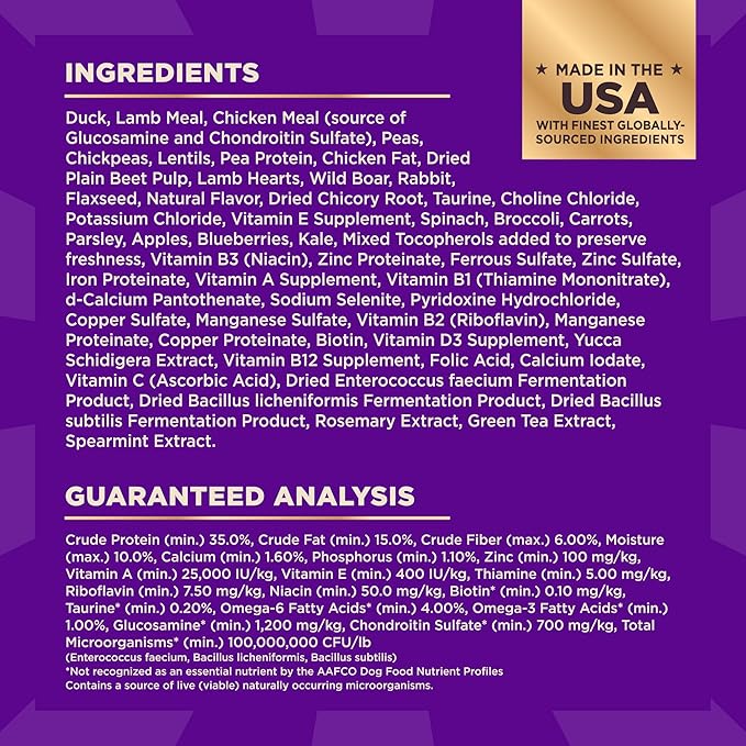 Wellness CORE+ (Formerly RawRev) Natural Grain Free Dry Dog Food, Wild Game Duck, Wild Boar & Rabbit with Freeze Dried Lamb, 18-Pound Bag