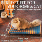 DIY Felt Cat Scratcher Bed, Durable Scratching Pad for Indoor Cats, Sturdy Solid Beech Wooden Cats Scratcher, Lounger & Sleep & Scratch (Extra-Larger), Brown