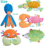 5 Pack Dog Squeaky Toys Bulk Set,Puppy Teething Chew Pet Dog Toy for Large Medium Small Dogs,Soft Plush Stuffed Crinkle Sound Interactive Fun for Puppy