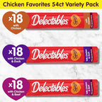 Delectables Squeeze Up Non-Seafood Variety Pack, Creamy Squeezable Puree, Lickable Wet Cat Treats, Grain Free, No Added Fillers, No By-Products, No Added Preservatives, 0.5 Ounces Tube, 54 Tubes Total