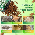 Flea and Tick Prevention for Cats – 500 Crunchy & Creamy Chews, Cat Flea Chewables with Skin & Coat Support – Oral Supplement for All Breeds & Ages – Natural Chicken Flavor