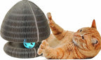 Magic Organ Multiform Scratching Board with Catnip, Foldable Magnetic Assembly Cat Scratch Pad for Outdoor Entertainment, Portable Accordion Cat Scratcher Cardboard with Bell Ball Toy for Indoor Cats