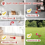 Interactive Dog Toys, [2025 Newly Upgraded] Interactive Dog Ball for Medium/Large Dogs, Automatic Moving Dogs Toy Wicked Ball for Boredom & Training, Play Music, USB Rechargeable(Red)