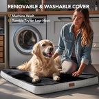Deconovo Orthopedic Dog Bed for Medium & Large Dogs – Supportive Memory Foam with Washable Cover, Non-Slip Base – Comfort for Senior, Arthritic & Active Pets, Dark Grey, 36" Lx27 Wx3 Th