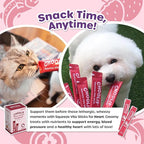 Squeeze Vita Stick Lickable Treats for Dogs & Cats. 7 Heart Support Sticks with Essential multivitamins. Soft and Tasty Paste for All Life Stages, Supporting Heart Health