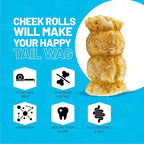 Sitka Farms Beef Cheek ROLL Bully Dusted 5-6 Inch (4 Count) Extra Thick Dog Chew Bones No Rawhide Sourced from Free Range Grass Fed/Healthy Teeth and Gums for Small Medium and Large Dogs