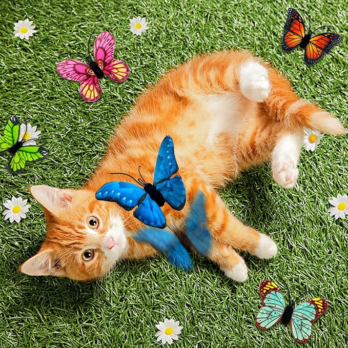 Catnip Toys for Cat, Crinkle Toys for Indoor Cats,2 Pack Cute Butterfly Toys for Cats &Kitty& Kitten