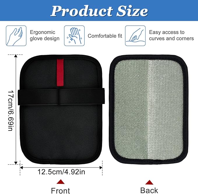 2 Pcs Newly Upgraded Electrostatic Pet Hair Removal Glove,Magic Brush Pet Hair Remover for Cats & Dogs,Reusable Pet Hair Remover Gloves for Couch Carpet Car Seat Laundry