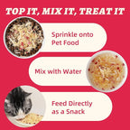 Wellix Dog & Cat Food Topper - Cranberry Treats Freeze Dried Egg Yolk & Chicken Flavor Low Calorie - Support Kidney Bladder & Urinary Health - Healthy Cat Treats for Indoor Cats