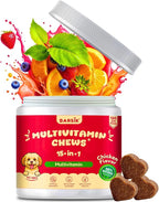 Dog Multivitamin, Chewable Dog Vitamins and Supplements for Hip & Joints, Skin & Coat, Omega 3 Oil for Dogs Immune, Heart & Digestive Health, Senior & Puppy Multivitamin - Chicken Flavor - 120ct