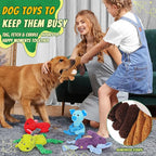 5 Pack Large Plush Squeaky Dog Toys, Funny Stuffed Animal Tough Dog Toys Assortment, Interactive Chew Toy to Keep Them Busy, Pet Dog Toy Bundle for Small Medium Large Dogs