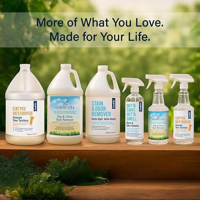 Cat Pee Destroyer - Cat Urination Stain & Urine Odor Eliminator for Home - Cat Deodorizer for Litter Box, Carpet, Mattress, Couches, Furniture, & Floors (1 Gallon)