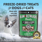 Northwest Naturals Raw Rewards Freeze-Dried Lamb Liver Treats for Dogs and Cats - Bite-Sized Pieces - Healthy, 1 Ingredient, Human Grade Pet Food, All Natural, Proudly Made in USA, 3 Oz