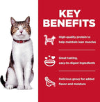 Hill's Science Diet Adult 7+, Senior Adult 7+ Premium Nutrition, Wet Cat Food, Variety Pack: Chicken; Tuna Stew, 2.8 oz Pouch Variety Pack, Case of 12