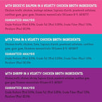 Friskies Purina Grain Free Wet Cat Food Lickable Cat Treats Variety Pack, Lil' Soups With Salmon, Tuna or Shrimp - (Pack of 30) 1.2 oz. Cups