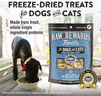 Northwest Naturals Raw Rewards Freeze-Dried Whitefish Treats for Dogs and Cats - Bite-Sized Pieces - Healthy, 1 Ingredient, Human Grade Pet Food, All Natural, Proudly Made in USA, 2.5 Oz (Pack of 3)