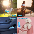 Dog Water Bottle, Travel Puppy Water Bowl, Leak Proof Portable Puppy Water Dispenser, Foldable Dog Water Bottle for for Pets Outdoor Walking, Hiking, Travel, Food Grade Plastic - 10oz Blue