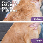 Hertzko Grooming Dematting Comb for Pets - Removes Mats and Tangles - Ideal Dematting Comb for Dogs and Cats - Grooming Tool for All Fur Types - Easy to Use and Clean - Stainless Steel