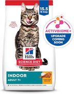 Hill's Science Diet Indoor, Senior Adult 7+, Easy Litter Box Cleanup, Dry Cat Food, Chicken Recipe, 15.5 lb Bag