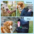 MalsiPree Leak-Proof Portable Dog Water Bottle for Travel - 19 oz, with Pink Bowl - Food Grade Plastic - Dog Bowls - Puppy Essentials - Pet Water Bottle