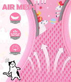 Halypet Cat Harness and Leash Set[MAX Safety 4th-Gen] Cute Escape Proof Vest Harness for Girl&Boy Cat Walking, Comfortable Adjustable Leash and Reflective Strips for Outdoor Kitten, M Pink Unicorn