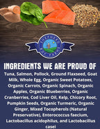 Freeze Dried Raw Dog Food, Fish Medley Recipe, All Natural, No Synthetics, Made in USA with Goat's Milk & Organic Produce, High Protein, Complete Meal (48oz)