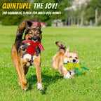 5 Pack Large Plush Squeaky Dog Toys, Funny Stuffed Animal Tough Dog Toys Assortment, Interactive Chew Toy to Keep Them Busy, Pet Dog Toy Bundle for Small Medium Large Dogs