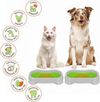 Neater Pets - Neat-LIK Pad with Mess-Proof Tray Keeps Floors Clean - Slow Feeding Pad for Dogs & Cats - Relieves Anxiety & Cures Boredom - Fill Licking Pad with Treats & Food (Green & Vanilla Bean)