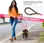 lynxking Slip Lead Dog Leash Reflective, Heavy Duty Comfortable Strong Rope Leash for Large, Medium Small Dogs No Pull Pet Training (Pink, Small 3/8in x 6ft-Slip Lead)