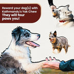 KATHMANDU'S Authentic Yak Cheese Himalayan Dog Chews Large (Pack of 4) - All Natural High Protein Dog Treats Per Chew, Delicious & Long Lasting for Aggressive Chewers | Odor & Gluten Free Chews