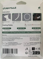 Joytale Light Up Dog Collar, Rainproof and Rechargeable LED, 9 Flashing Modes, Glow for Night Walking, Cuttable Soft Silicone Collar for Large Medium Small Dogs, 27.5 Inch