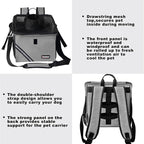 Pet Carrier Bicycle Basket Bag Pet Carrier/Booster Backpack for Dogs and Cats with Big Side Pockets,Comfy & Padded Shoulder Strap,Travel with Your Pet Safety（Titanium）