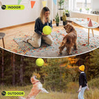 SCENEREAL Large Tennis Ball for Dogs, 9.5" Inflatable Dog Toy Balls for Large Medium Small Dogs Puppies, Funny Interactive Sports Ball for Indoor Outdoor Training Playing