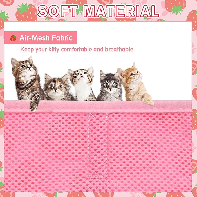 PUPTECK Soft Mesh Cat Vest Harness and Leash Set Puppy Padded Pet Harnesses Escape Proof for Cats Small Dogs Rabbits Bunny