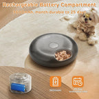 iPettie Donut Frost 6 Meal Cordless Automatic Pet Feeder, Dry & Wet Food Automatic Cat Feeder with Two Ice Packs, Rechargeable Massive Battery, Programmable Timer, Holds 6 x ½ lb. of Food