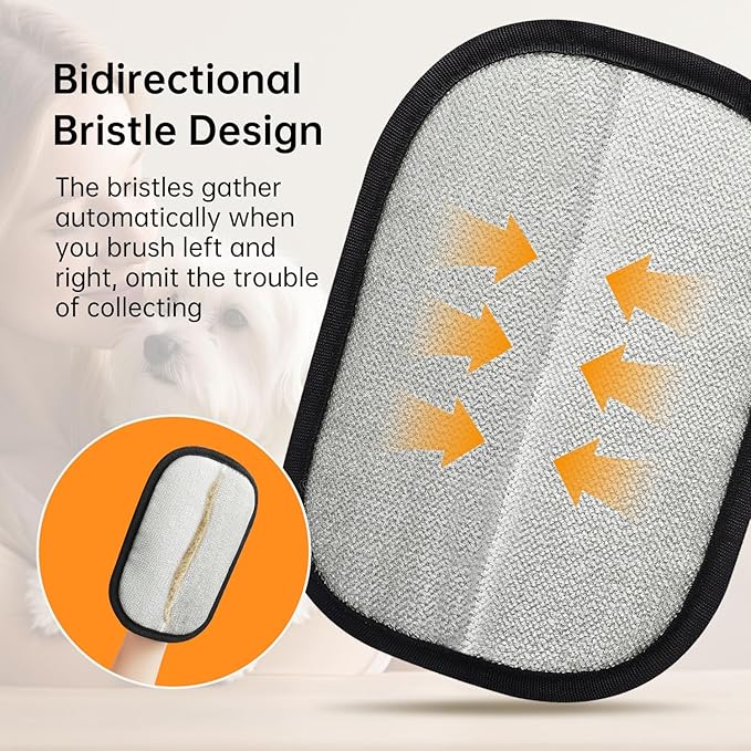 1 Pcs Pet Hair Removal Gloves Brush, Reusable Cat Dog Electrostatic Hair Remover Grooming Glove Tool