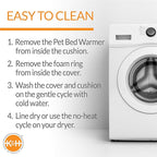 K&H Pet Products Thermo-Kitty Bed Heated Cat Bed for Indoor Cats , Electric Warming Bed for Cats and Small Dogs, Washable Thermal Plush Calming Round Pet Bed - Large 20" Mocha/Tan