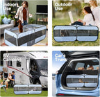 2-in-1 Dog Playpen, 58''Pop Up Cat Puppy Pet Playpen Indoor/Outdoor Cats Enclosed, Cat Dog Tent Crate Cage Kennel, Portable Playpen for Kitten, Small Animals Play Pen(No Divider, Unified Space)