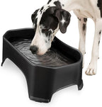 Neater Pet Brands Extra Large Water Bowl for Dogs, Outdoor Dog Water Bowl (2.25 Gallon Extra-Large Capacity), Big Trough Style Food Dish for Indoors or Outside, No Spill Large Dog Bowls, Black