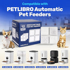 [12 Pack] Desiccant Bag for Petlibro Pet Feeder - Six-Month Supply Keeps Dog Food & Cat Food Dry + Fresh - Removes Moisture & Odors for Automatic Pet Feeders - Made from Silica, Carbon & Deoxidizer