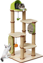 PETLIBRO Infinity Cat Tree Tower for Indoor Cats, Modular Design with Cat Bed, Toy, Felt Pads, Sisal Scratching Posts, 2-Second Setup, Sturdy Multi-Level Activity Center Cat Condo for Any Room