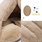 VeMee Cat Bed Cave Soft, Cat Cave Bed Warm, Covered Cat Bed Easy to Clean, Small Cat Bed, Cute Cat Bed Washable, Enclosed Cat Bed Fluffy for Small Cats, Dogs & Rabbits, Calming Cat Bed Plush