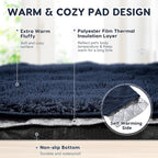 4 Pack Self Warming Cat Bed Pad Self Heating Cat Dog Mat with Fluffy Faux Fur Plush Cat Calming Bed Thermal Cat Mat Washable Pet Pad Anti Slip Bottom for Outdoor Indoor Pets 16" x 20"