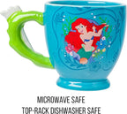 Silver Buffalo Disney Princess Ariel Dinglehopper Hair Brush Shaped Handle Ceramic Mug, 20 Ounces