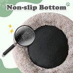 JOLLYVOGUE Dog Bed, Calming Anti-Anxiety Large Dog Bed, Fluffy Donut Cushion for Medium and Large Pets (27"/30"/36")