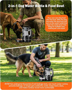 Portable Dog Water Bottle Bowl - 95 oz Travel Water Bowl Dispenser for Dogs Leak Proof, Suitable for Large Pet Drinking, A Must Have for Outdoor, Camping, Walking, Beach, Hunting, and Other Scenes