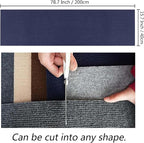 Cat Scratching Post Carpet Mat Trimmable Self-Adhesive Replacement Mat 78.7"x15.8" Cuttable Cat Scratcher Cover for Cat Tree Shelf Shelves Steps Couch Furniture Wall DIY Protector, Dark Grey